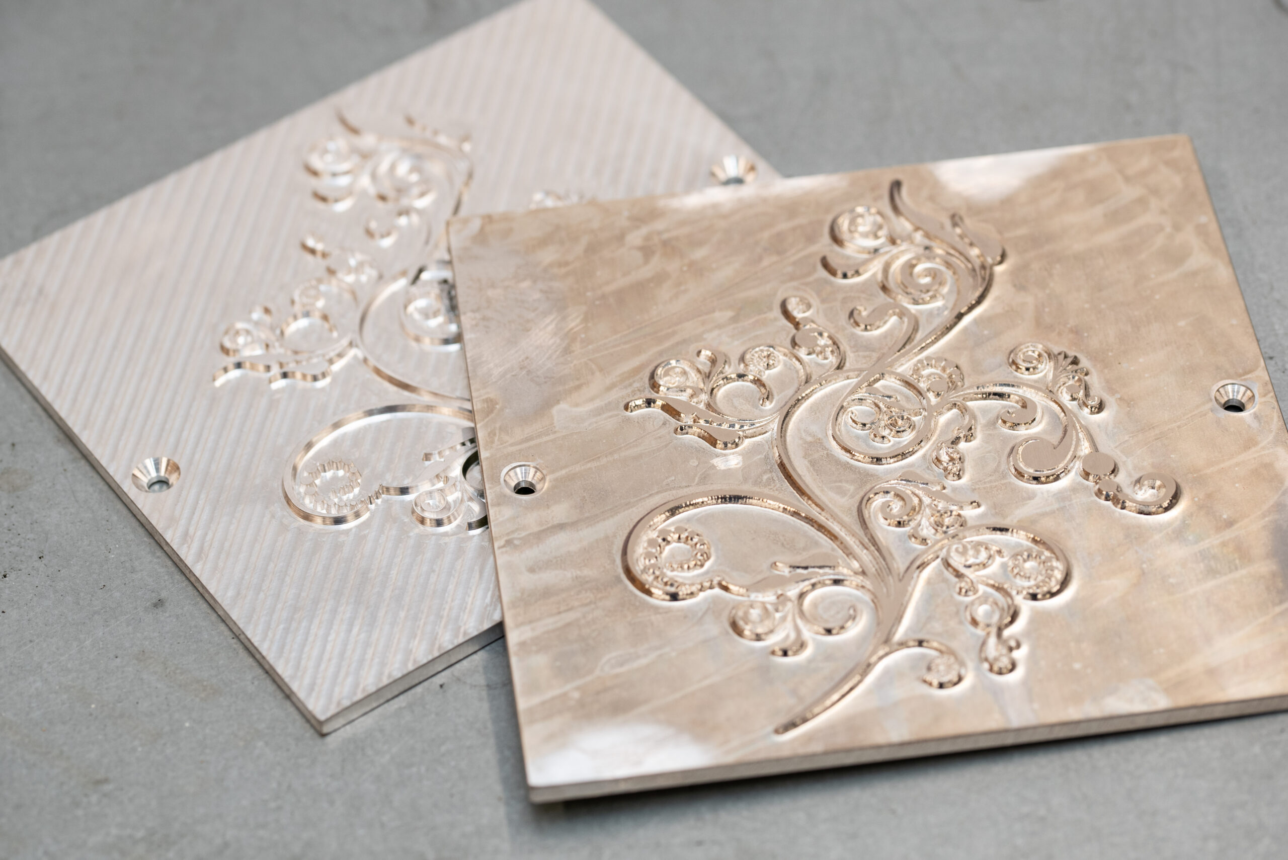 Close up of various magnesium dies