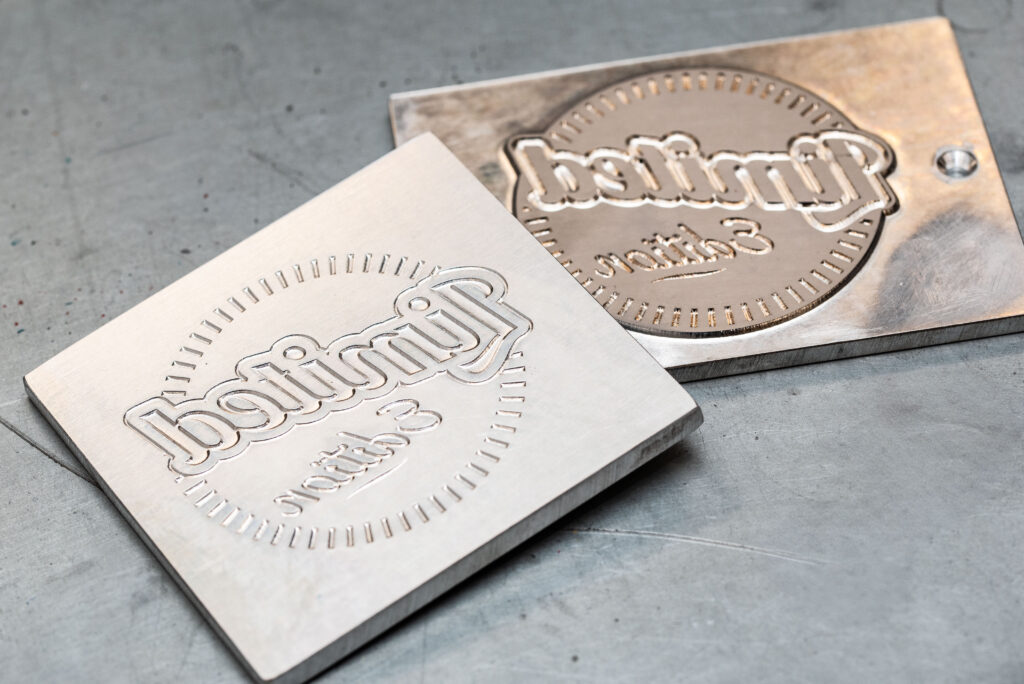 Close up of various magnesium dies