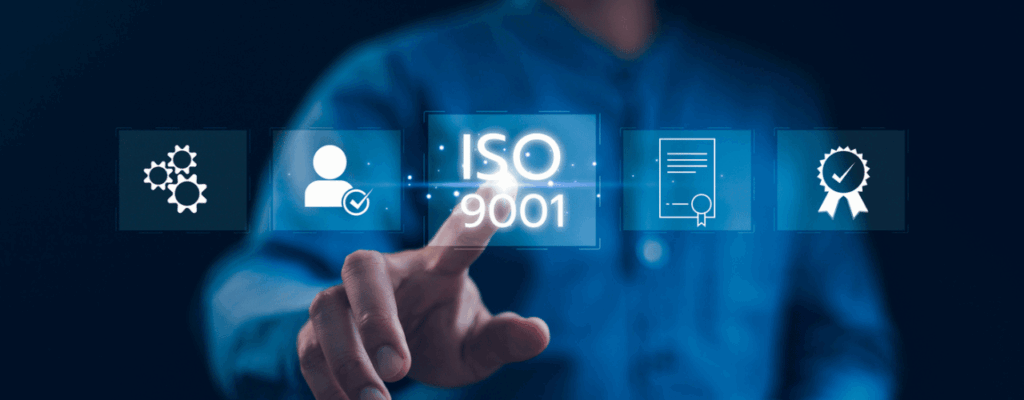 ISO 9001 quality management certification document representing trust and consistency